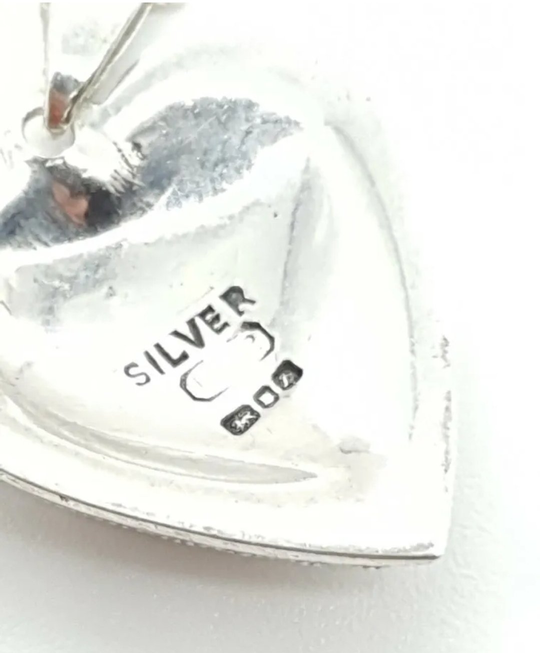 Vintage Silver Heart Pendant with Marcasites. Hallmarked with Italian 22in Curb Chain - Image 3