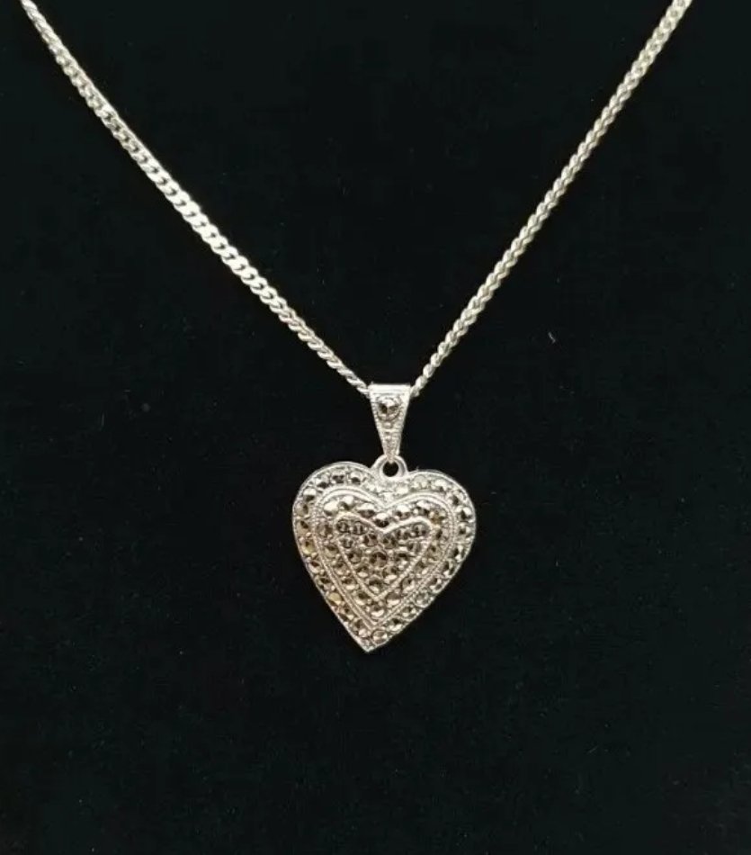 Vintage Silver Heart Pendant