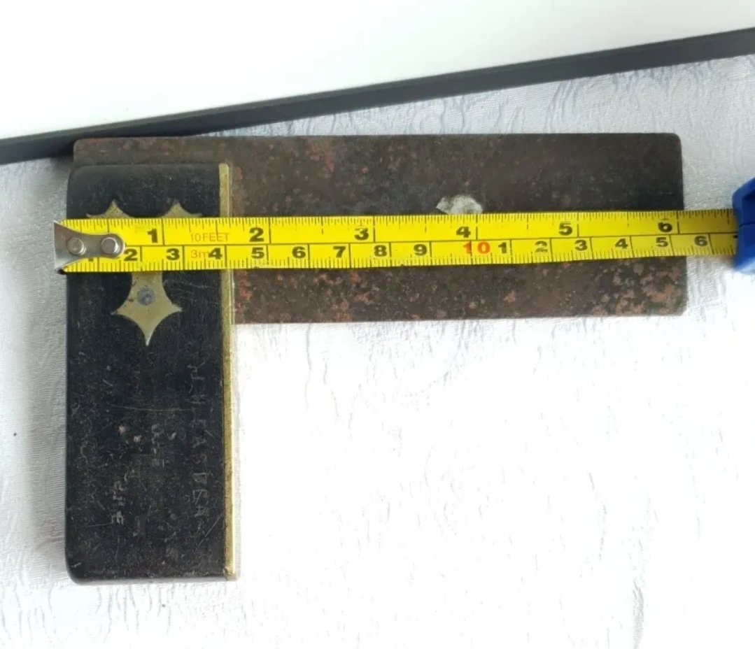 Vintage Small Set Square Marked J H Easden. 6in - Image 2