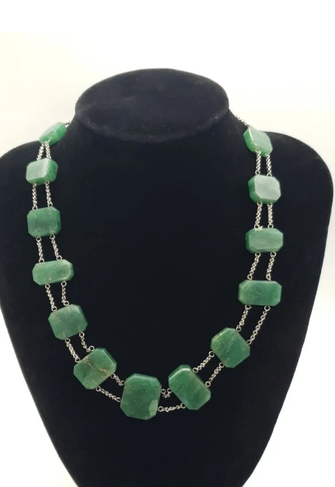 Art Deco Nephrite Jade Necklace
