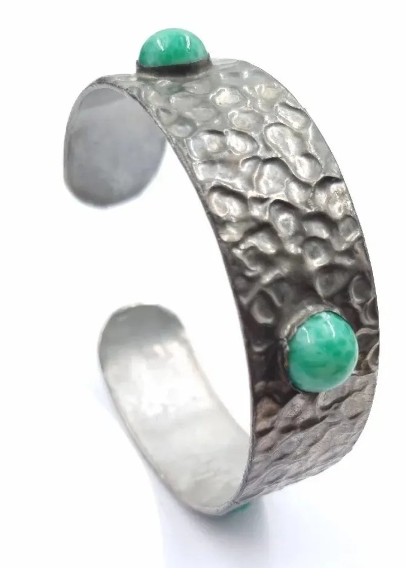 Peking Glass Pewter Bangle