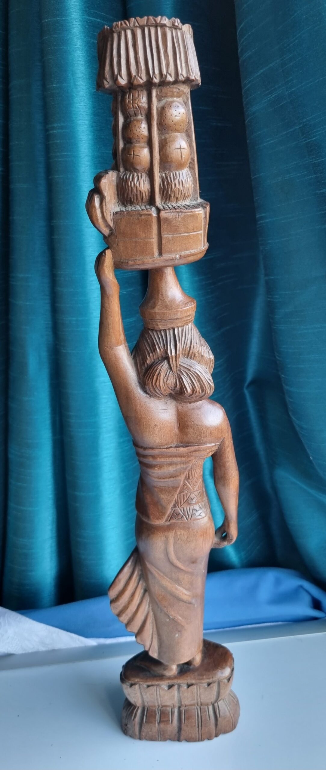Balinese Carved Figure of a Woman | Wooden Carving 50cm - Image 2