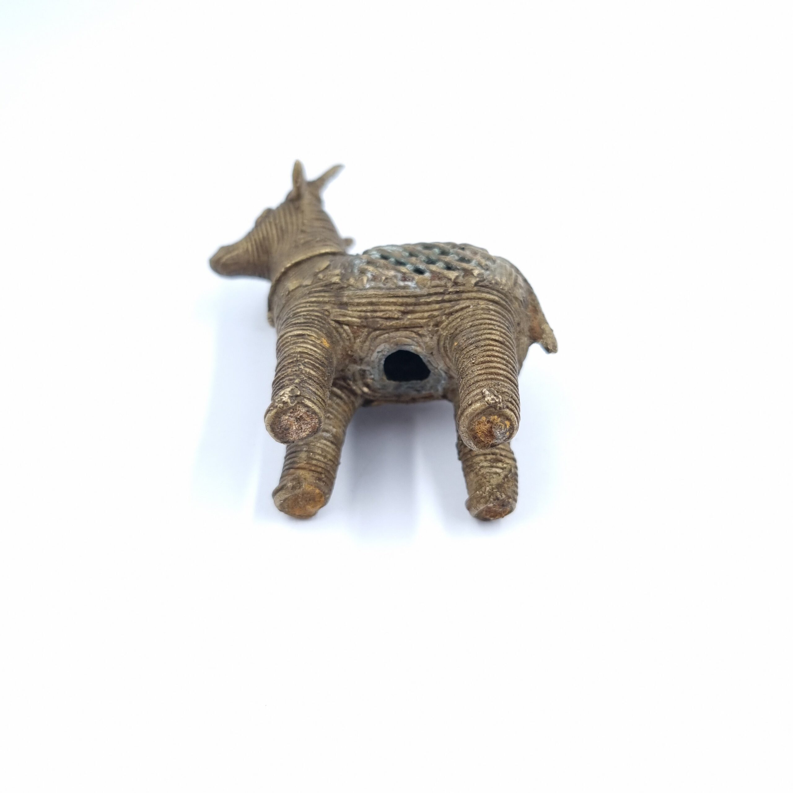 Vintage Dhokra Deer Figurine Cast Bronze Lost Wax Casting India - Image 3