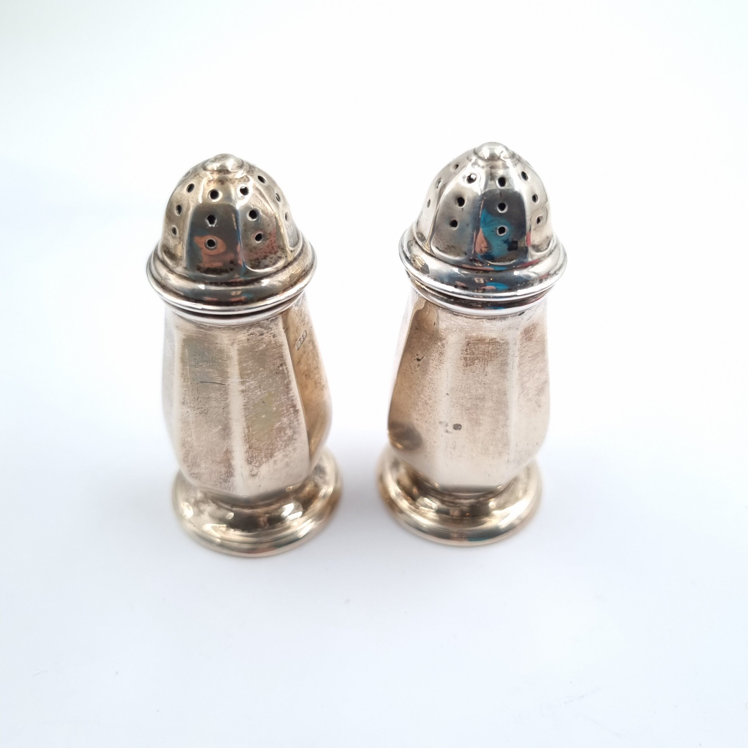 Silver Salt & Pepper Shakers Docker & Burn Ltd 1928 - Image 5