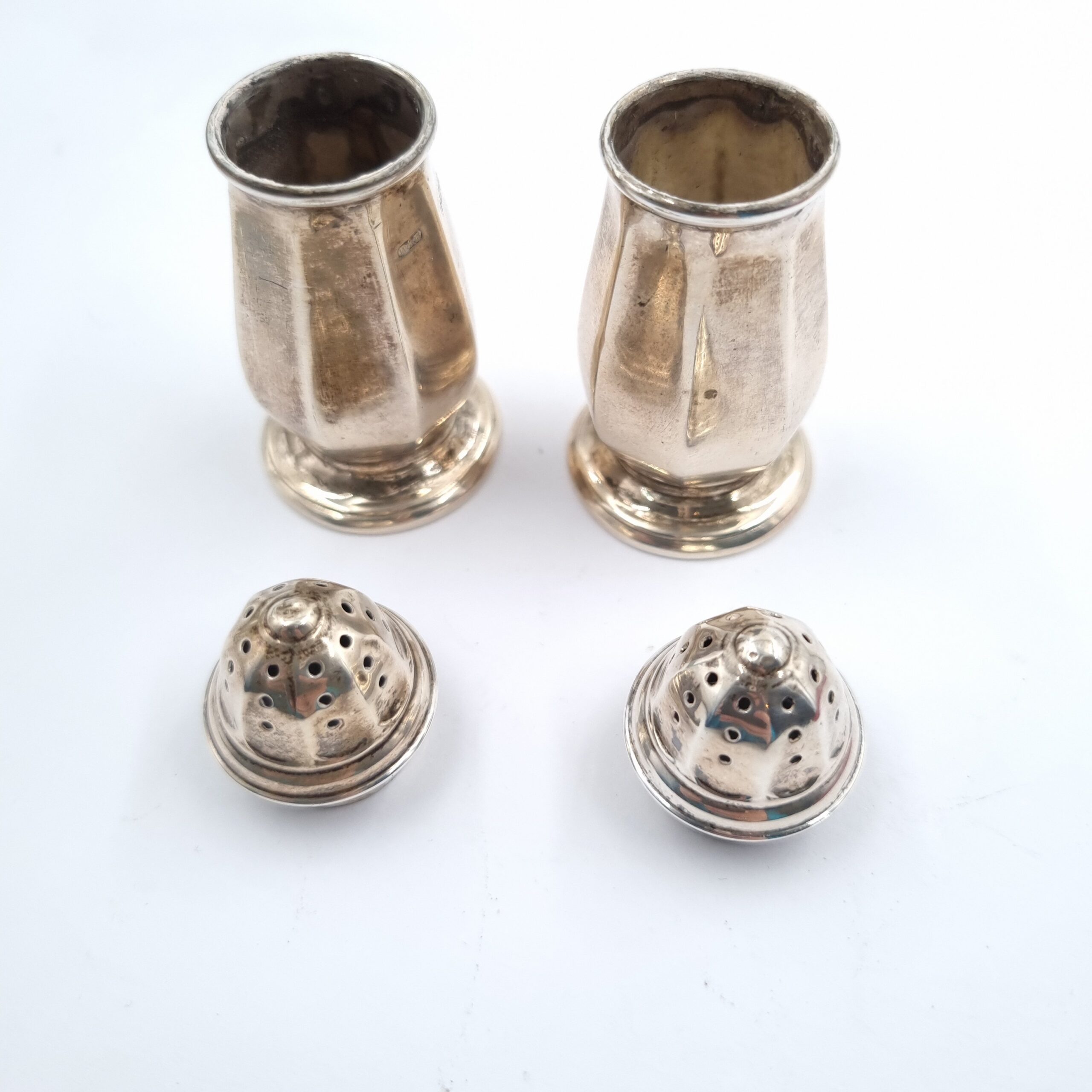Silver Salt & Pepper Shakers Docker & Burn Ltd 1928 - Image 4