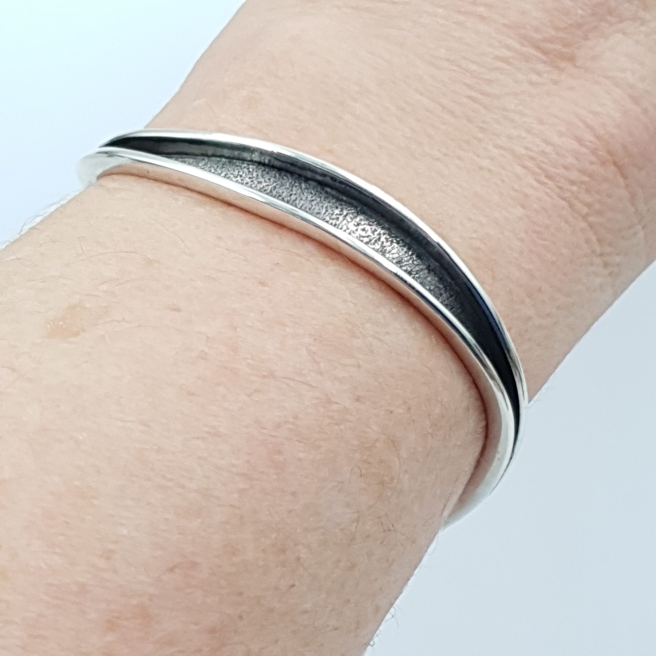 Vintage Rudolf Andresen Silver Torque Bangle, Denmark, Circa 1970s - Image 3