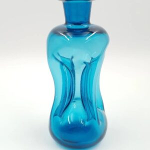 Holmegaard Blue Kluk Kluk Glass Bottle