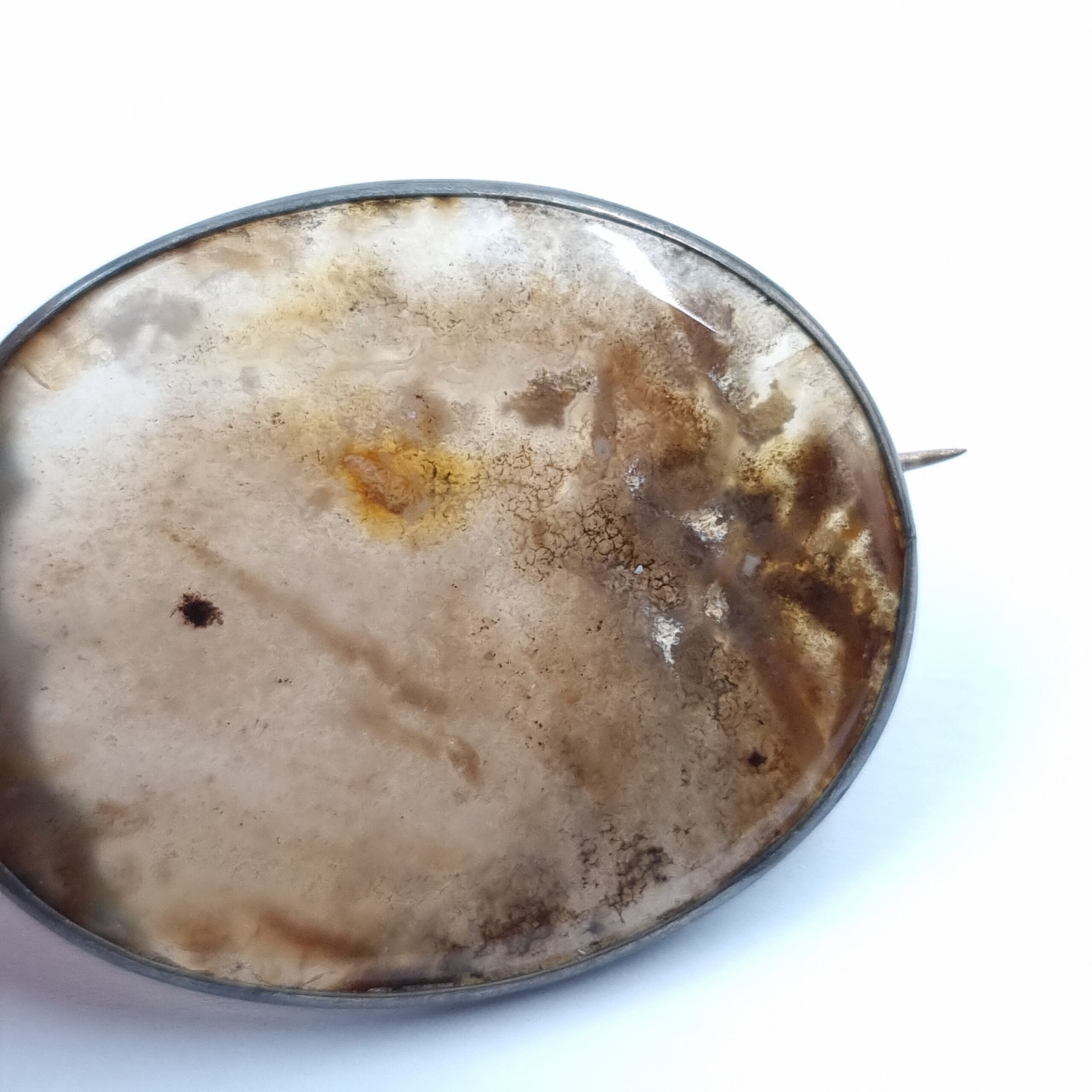 Victorian Moss Agate Brooch - Image 2
