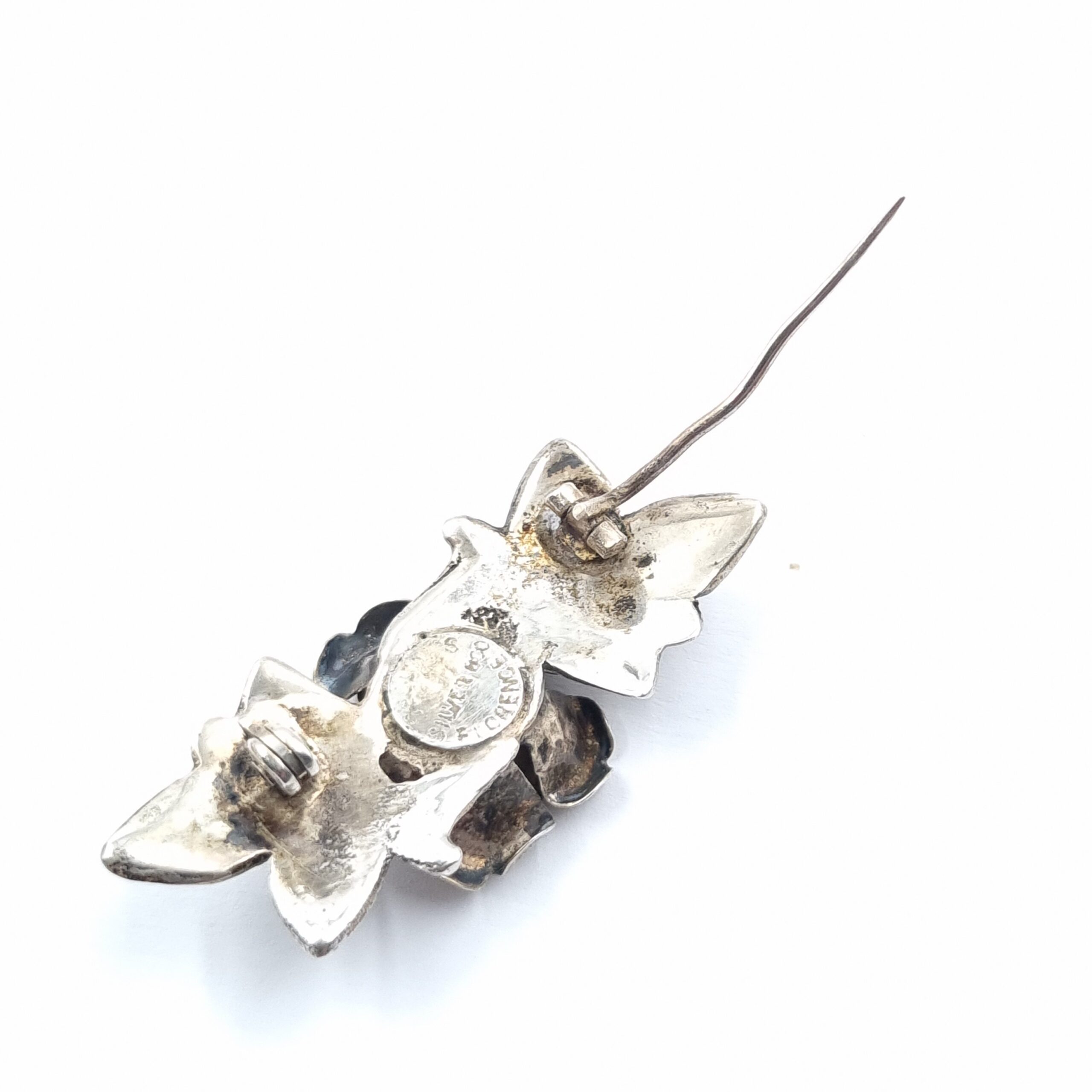 Cellini’s Of Florence Silver Rose Brooch. 800 Grade Vintage Silver - Image 2