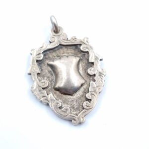 Antique Silver Watch Fob Shield