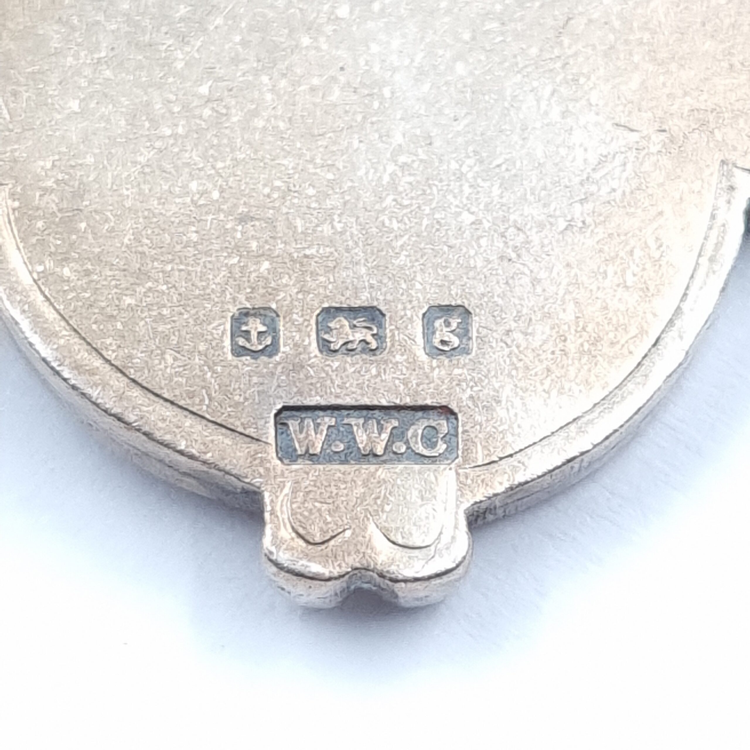 Antique Silver Watch Fob Shield Medal Hallmarked 1906 - Image 3