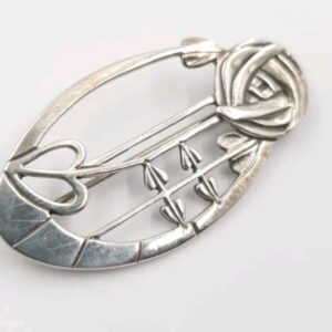 Glasgow Rose Sterling Silver Brooch Mackintosh