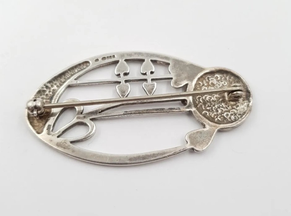 Glasgow Rose Sterling Silver Brooch Mackintosh Style Hallmarked 2000 - Image 2