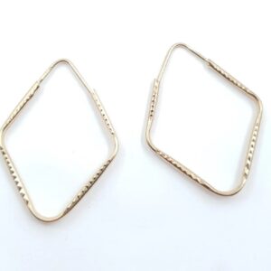 9ct Gold Geometric Hoop Earrings