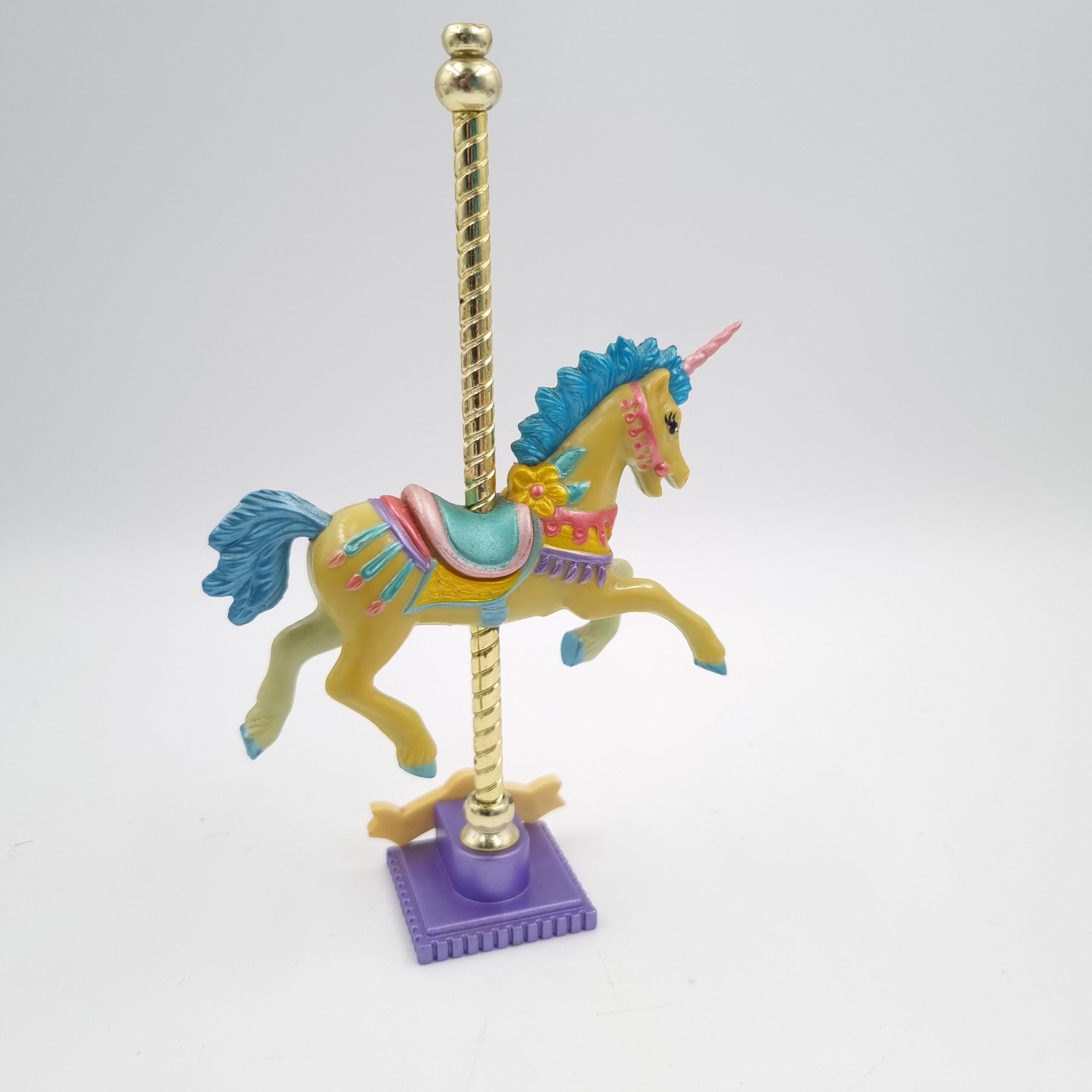 Matchbox Carousel Horse Moonbeam Unicorn with Stand. Vintage Toys. - Image 2