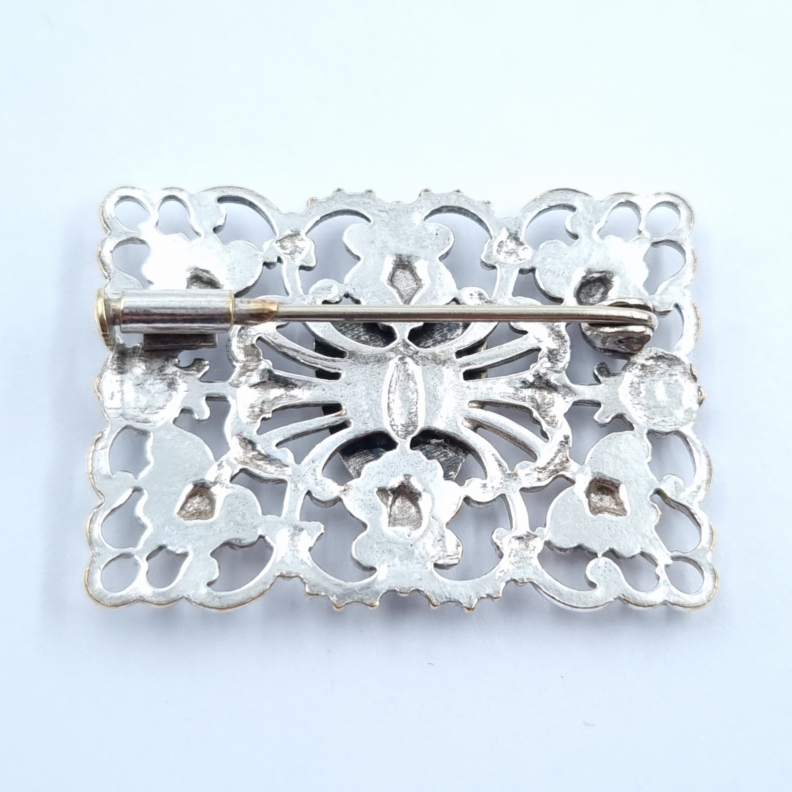 French Silver Brooch St Micheal Heraldic Shield from Mont St Michel - Image 2