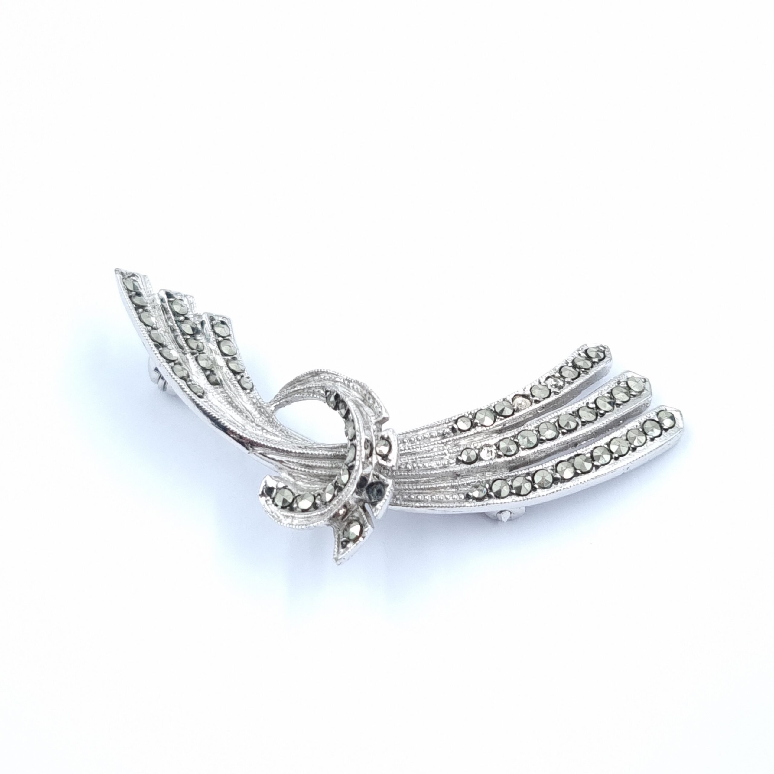 Sterling Silver Marcasite Brooch