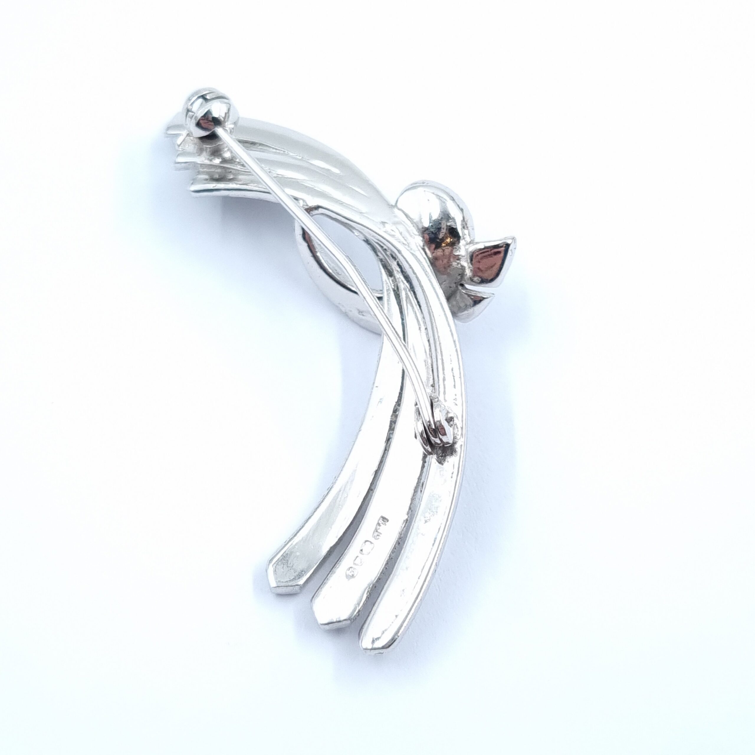 Sterling Silver Marcasite Brooch Hallmarked London - Image 2