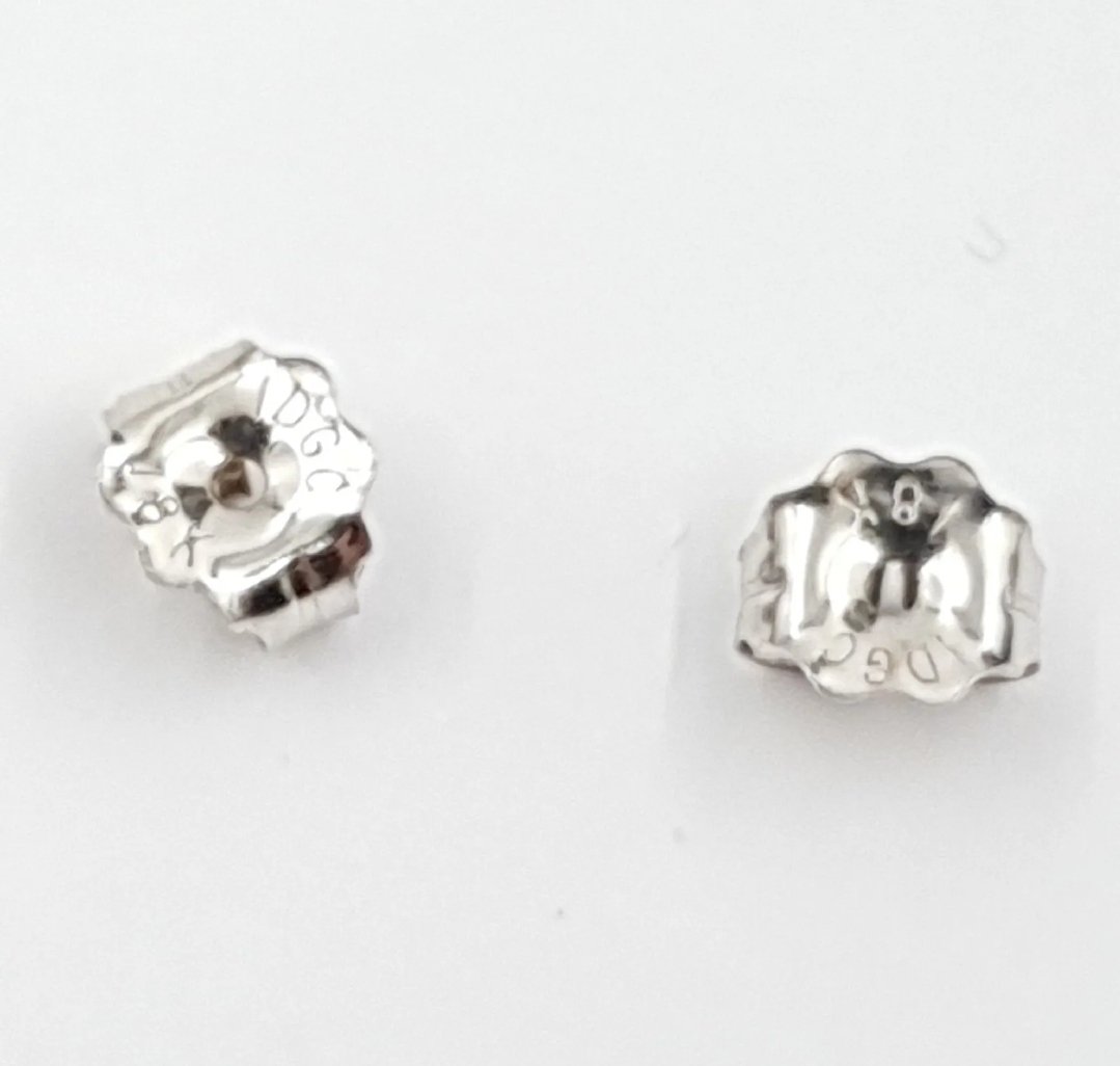 White Gold Amethyst Stud Earrings by Blue Nile 18kt Gold - Image 2