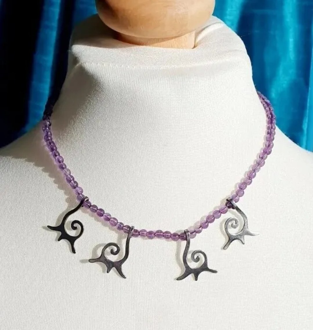 Mexican Silver & Amethyst Necklace