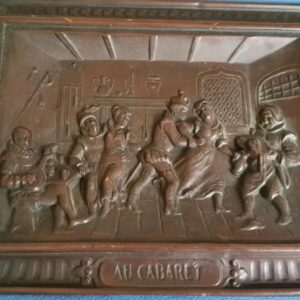 French Antique Copper Wall Plaque