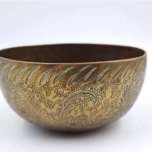 Antique Indian Brass Bowl Hand Hammered