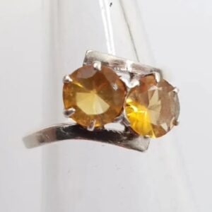 Vintage Silver & Citrine Ring