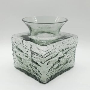 Dartington Glass Square Bark Vase Large