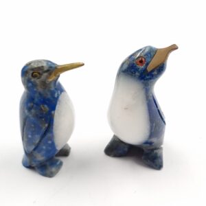 Carved Lapis Miniature Penguins
