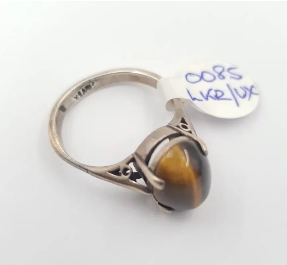 Tigers Eye Silver Ring