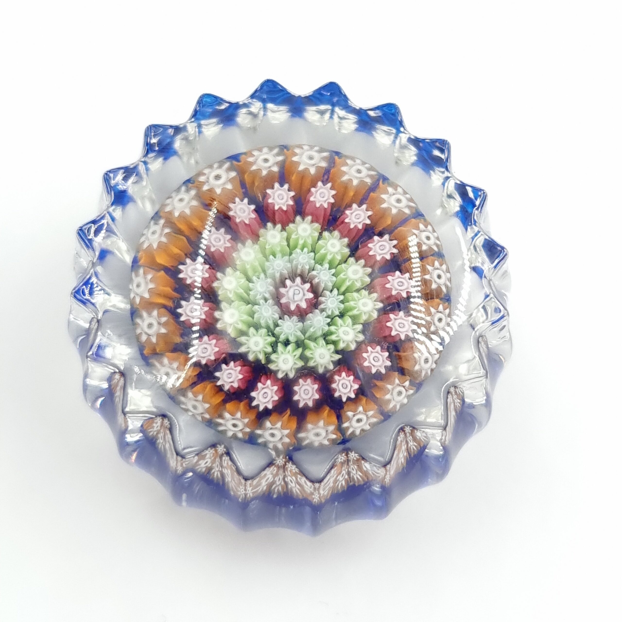 Perthshire Paperweight Small Millefiori with Fluted Edges - Image 4