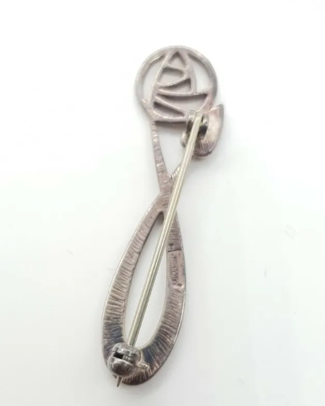 Glasgow Rose Silver Brooch Carrick CJL  Hallmarked 1977 Scotland - Image 3