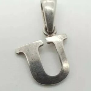 Initial Pendant U Sterling Silver
