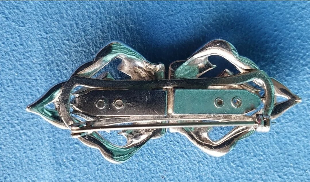 Art Deco Duette Dress Clips Vintage Marcasite Jewellery - Image 2