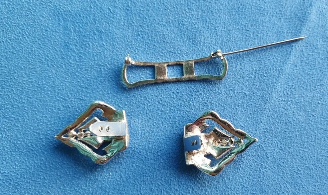 Art Deco Duette Dress Clips Vintage Marcasite Jewellery - Image 3