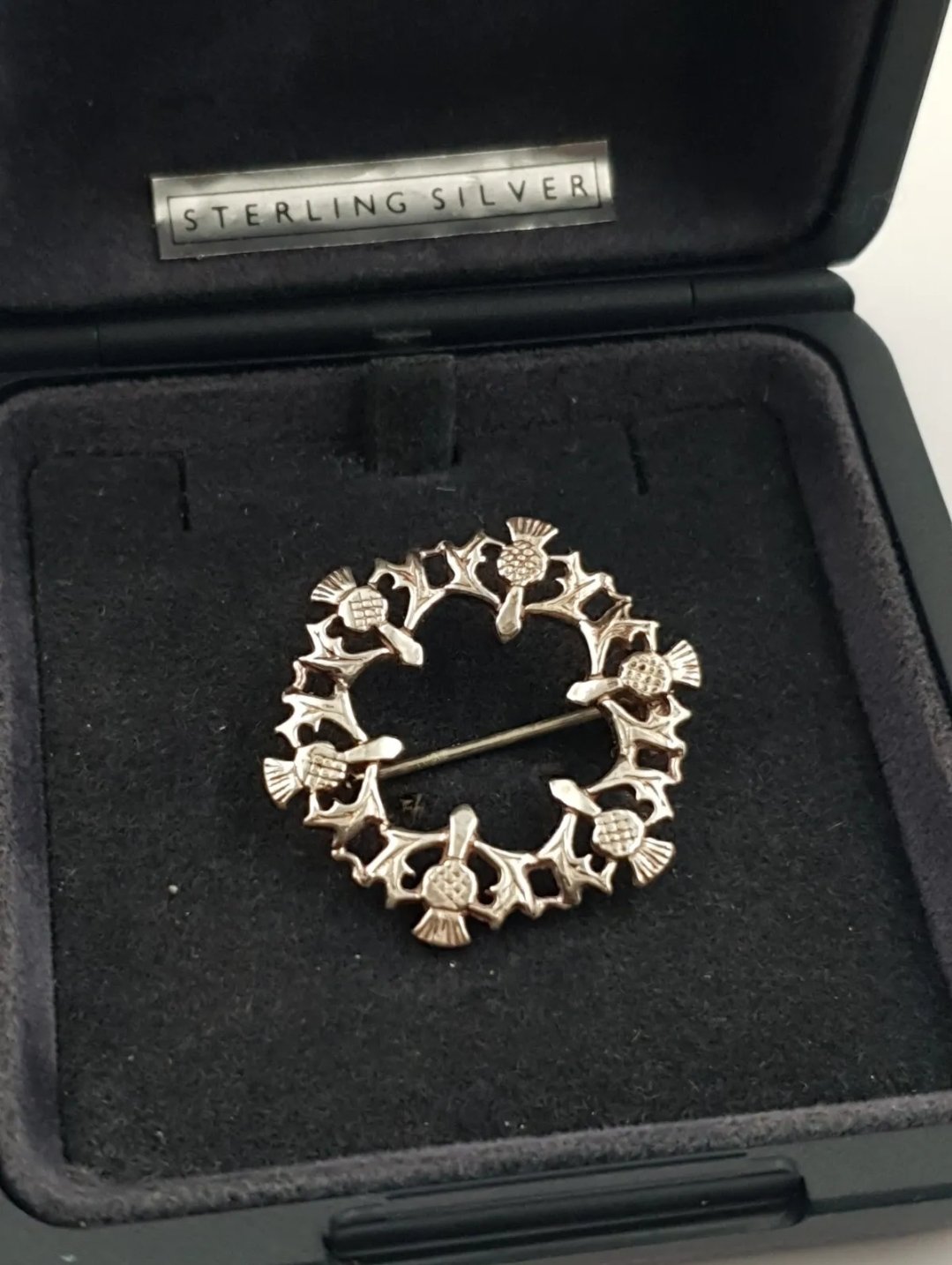 Malcolm Gray Brooch Signed MG Sterling Silver Thistle Ortak Scotland - Image 2