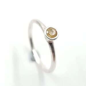 Citrine Solitaire Ring Sterling Silver