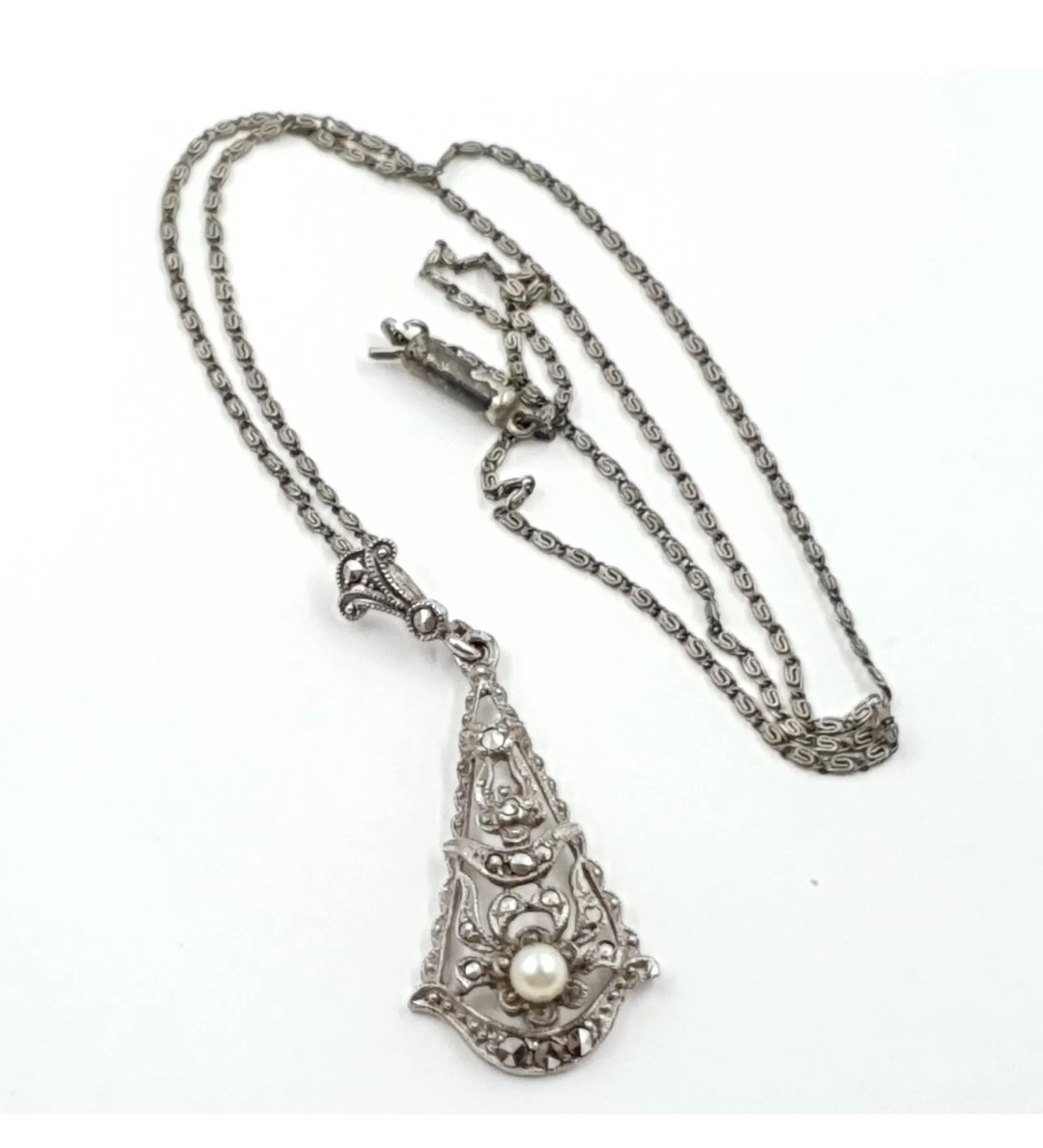 Léon Pierre Gustave Picquot Pendant Necklace Belgian Art Deco - Image 2