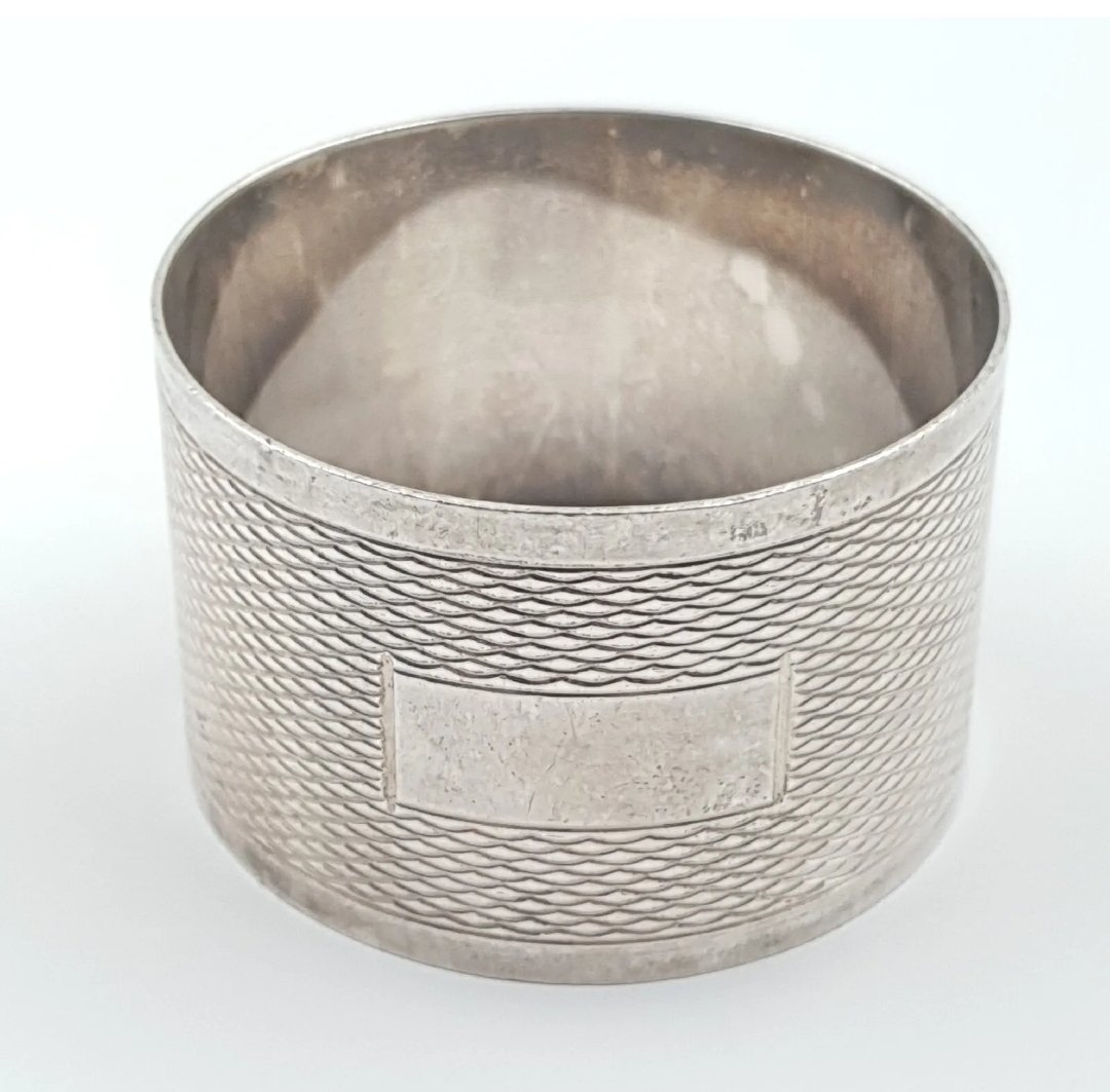 Sterling Silver Engine Turned Napkin Ring