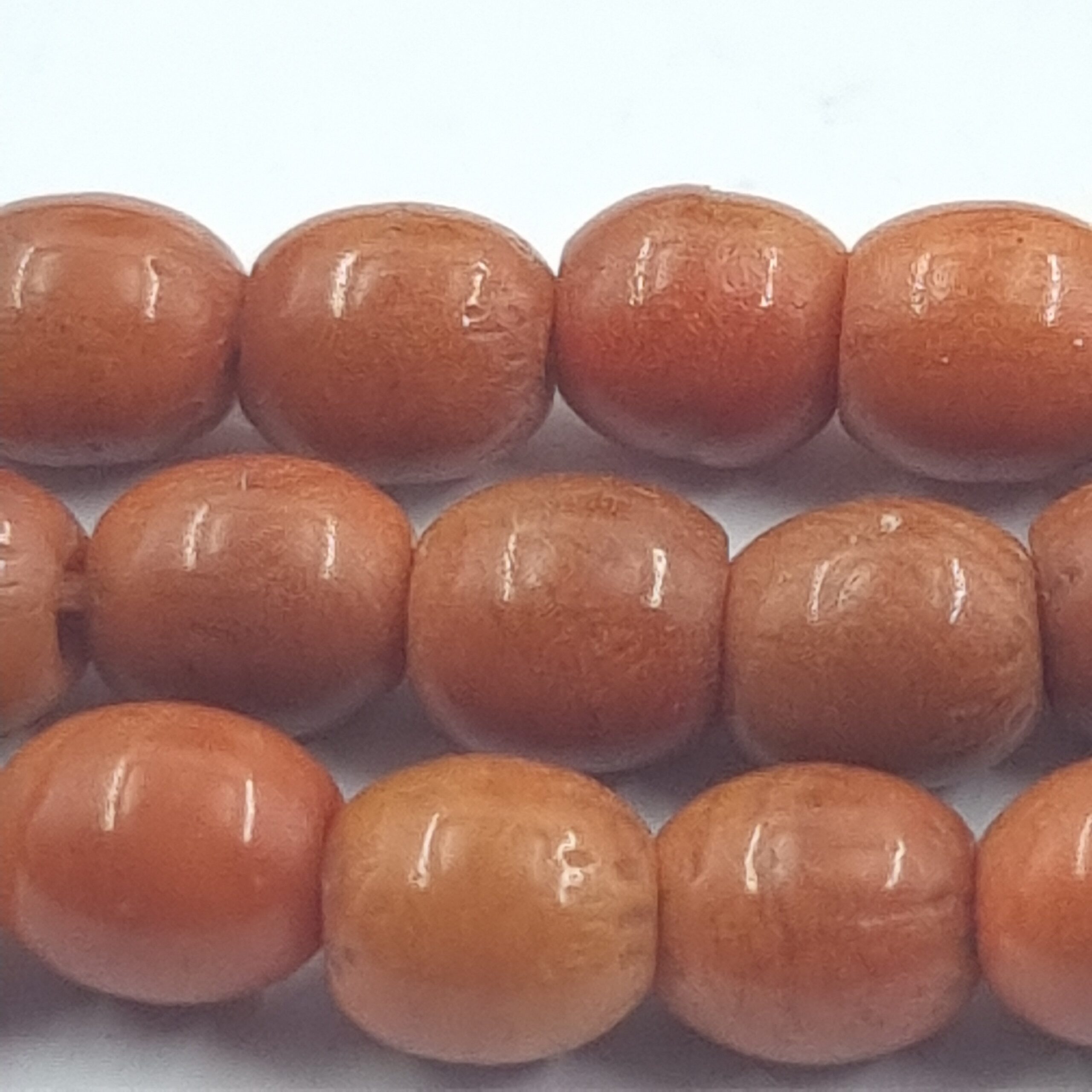 Antique Coral Necklace Red Coral Beads Very Long c 1920s - Image 2