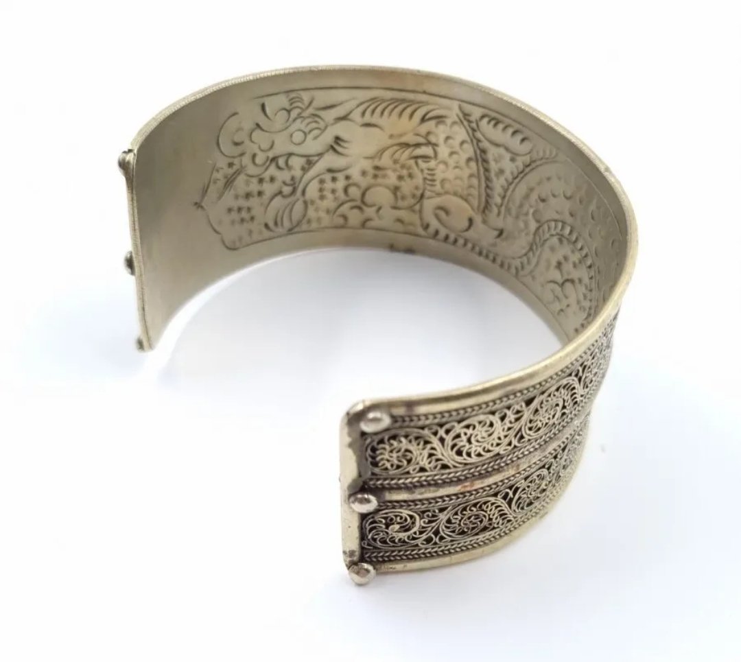 Tibetan Cuff Bangle Dragon