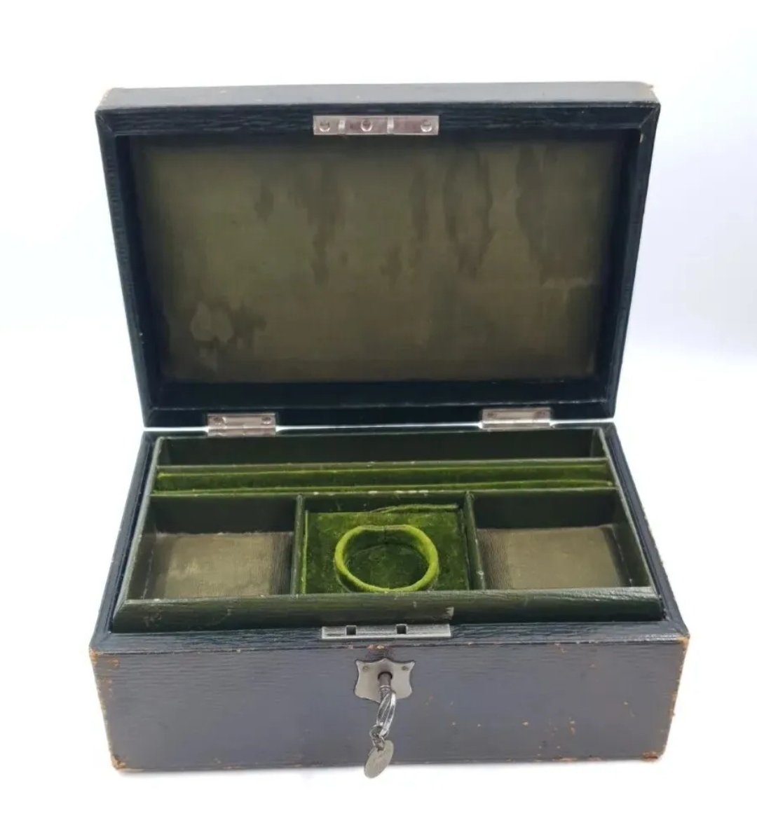 Large Edwardian Leather Jewellery Box