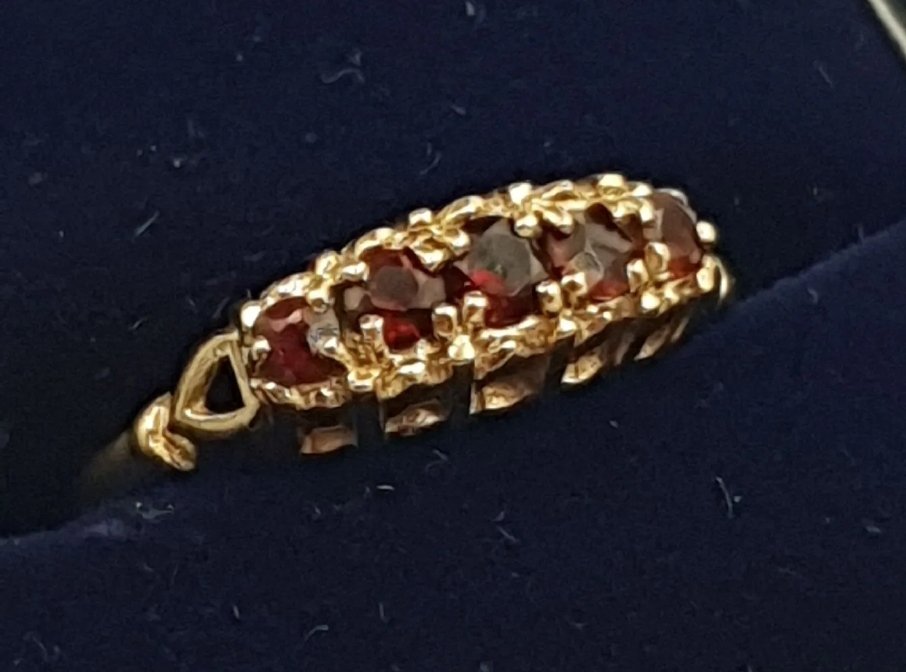 Gold Eternity Ring 9 Ct Size P