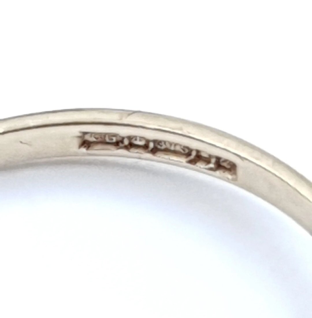 Gold Eternity Ring 9 Ct Size P.5 (7 3/4) Red Stones Hallmarked - Image 4