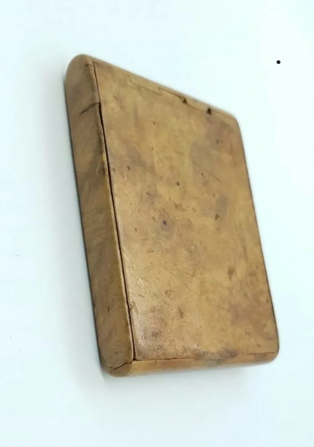 Antique Russian Karelian Wood Cigarette Case with Hidden Hinges - Image 3