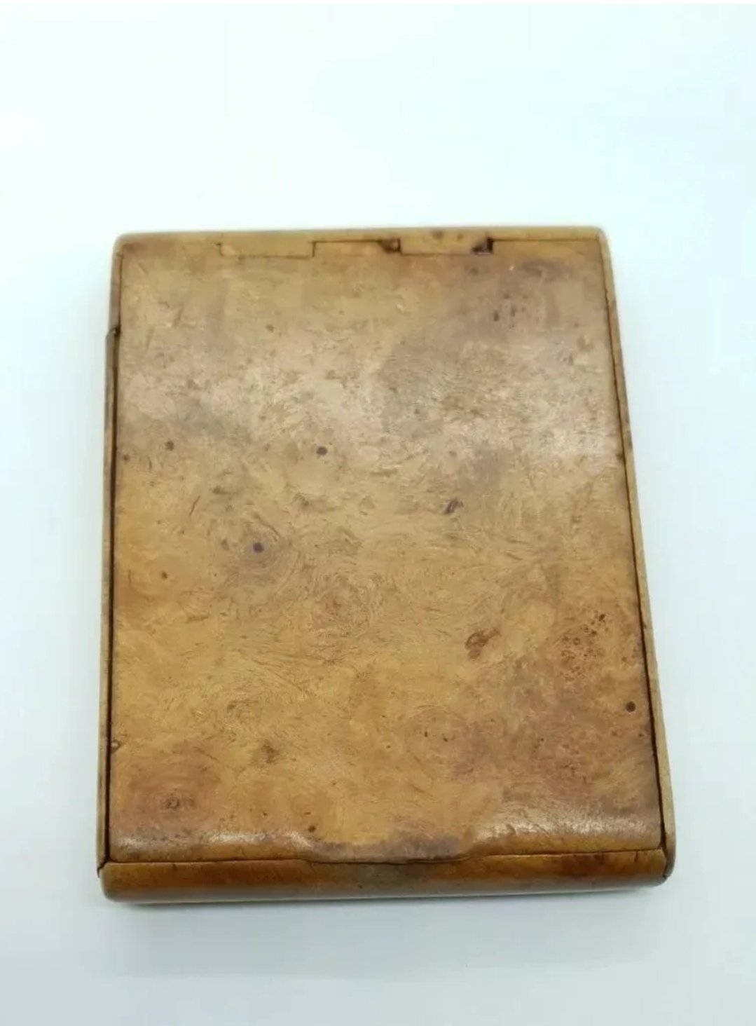 Antique Russian Karelian Wood Cigarette Case