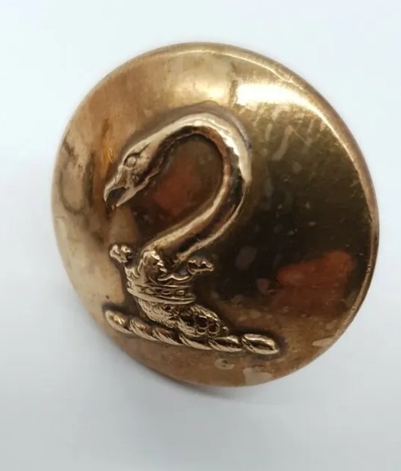 Antique Livery Buttons Serpent Dragon converted to Earrings - Image 2