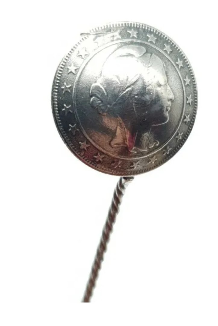 Cocktail Spoon / Iced Tea Spoon made with a 2000 Reis Silver Coin from 1924 - Image 3