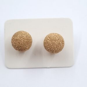 9ct Gold Frosted Ball Stud Earrings