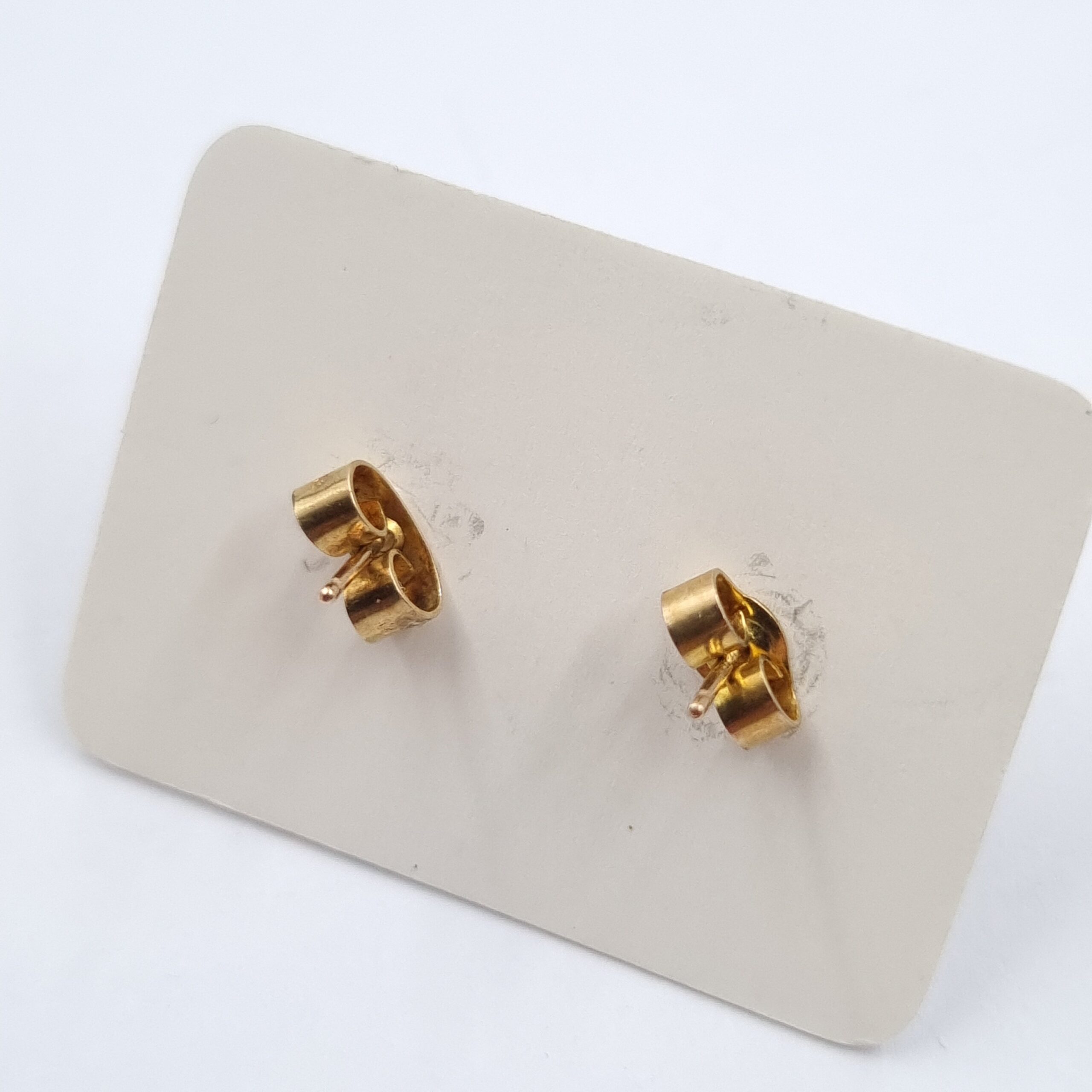 9ct Gold Frosted Ball Stud Earrings - Image 3
